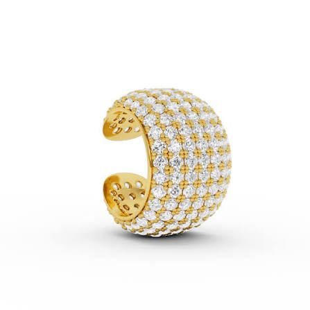 Ara Diamond Earcuff Gold-1
