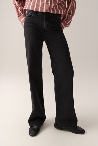 Palazzo Jeans L32 - Black Aged Edge