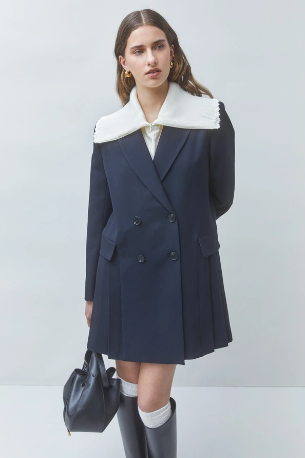 Cassis Blazer Dress - Blue Nuit-2