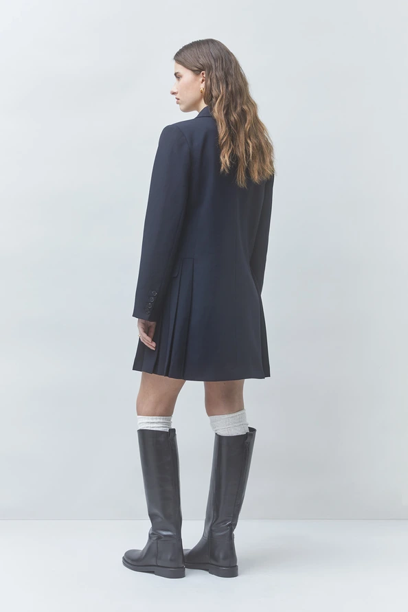 Cassis Blazer Dress - Blue Nuit-3