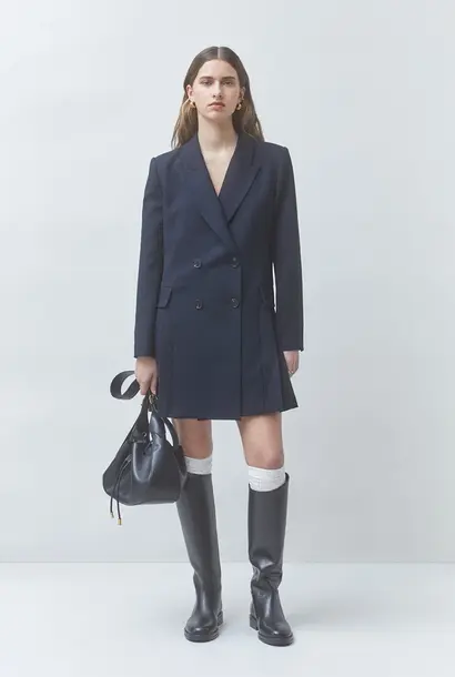Cassis Blazer Dress - Blue Nuit