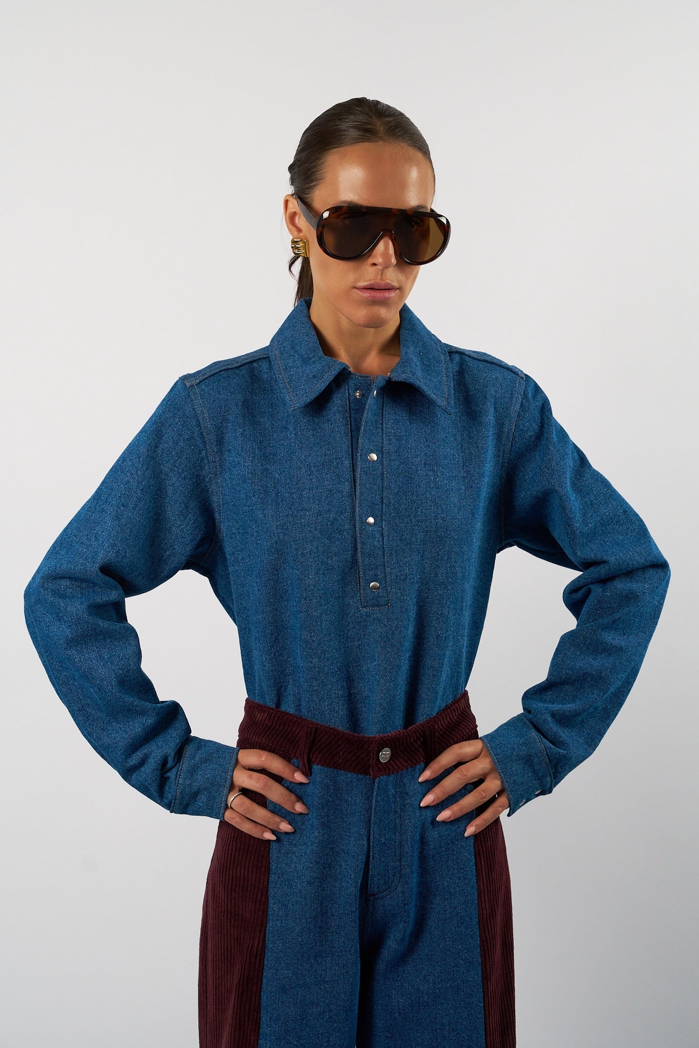 Odette Jeans Body - Blue-3