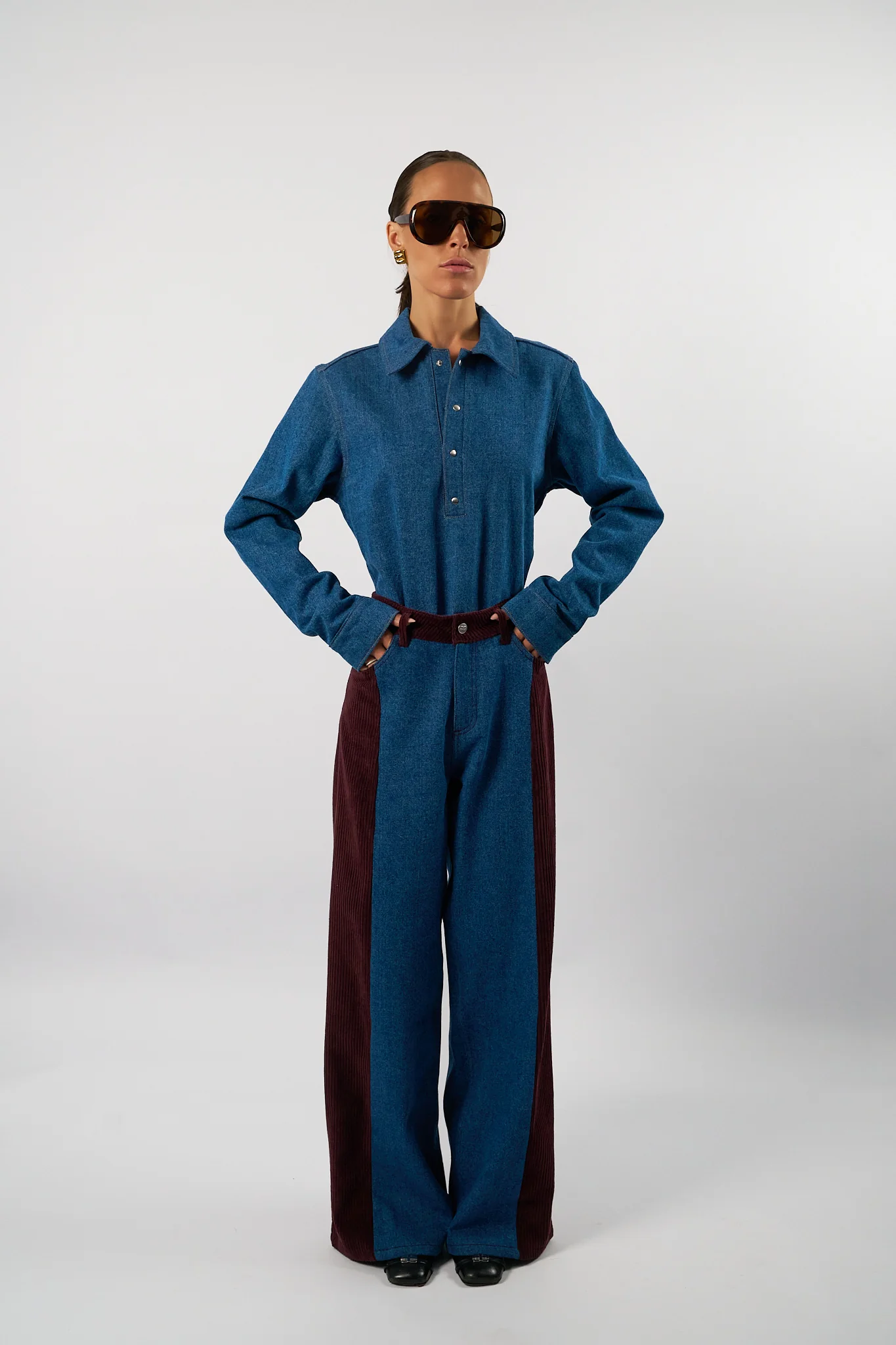 Odette Jeans Body - Blue-4