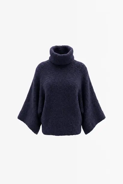 NamibiaW6 Knitted Sweater - Marine / Black Melange