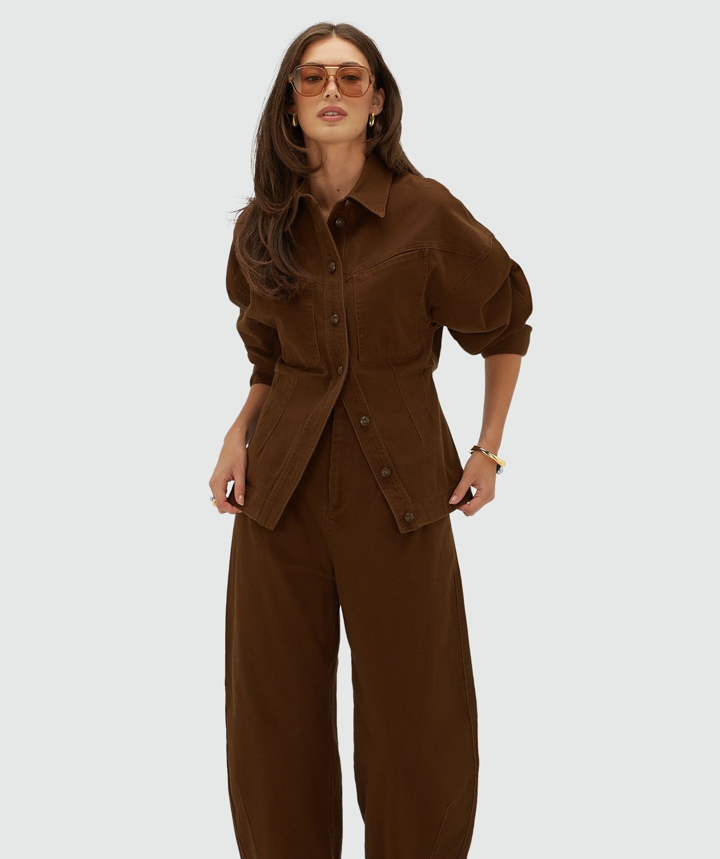 NURA Blouse - Brown-1