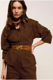 NURA Blouse - Brown-2