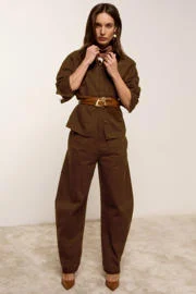 NURA Blouse - Brown-3
