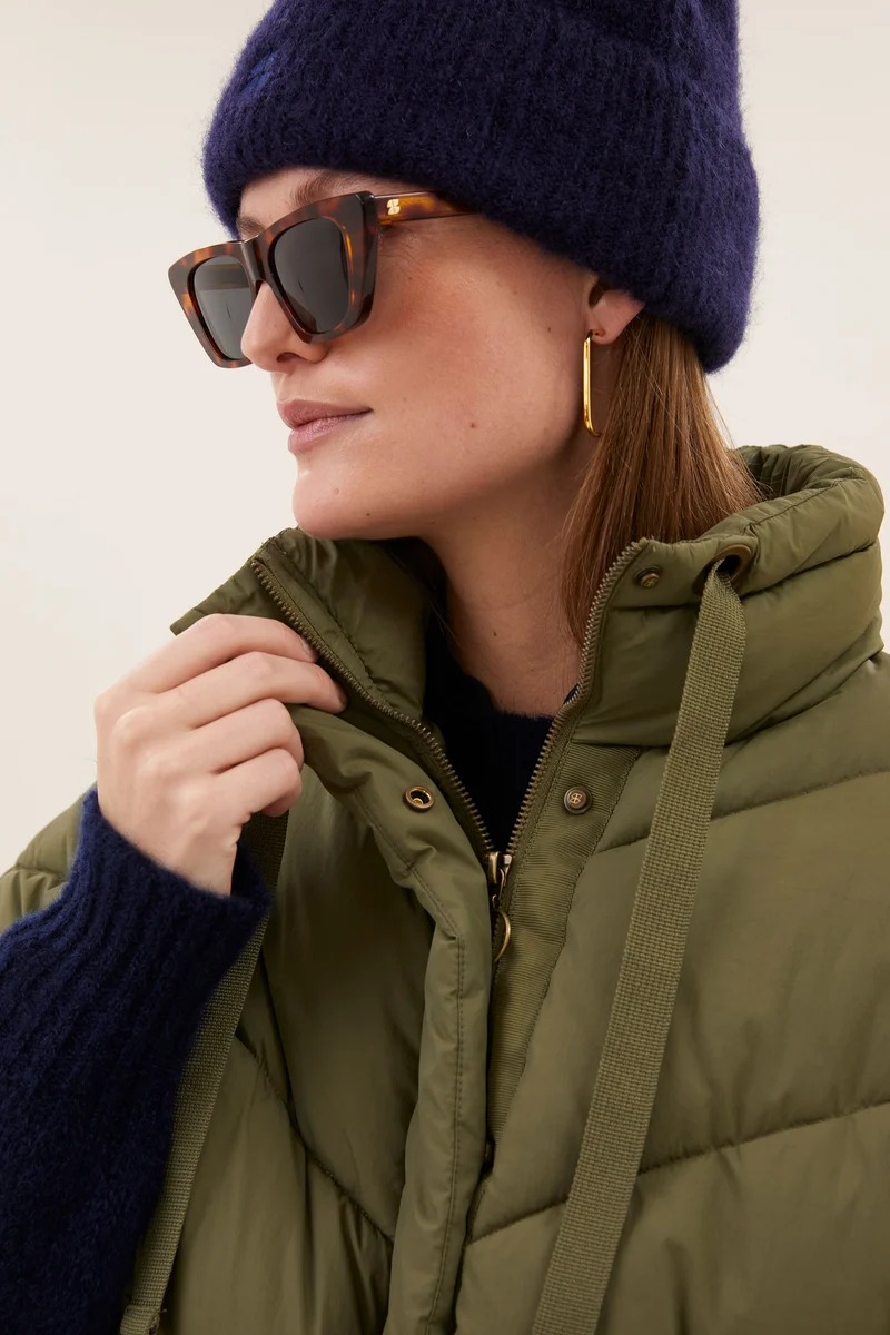 FRANKY Sleeveless Jacket - Olive-6