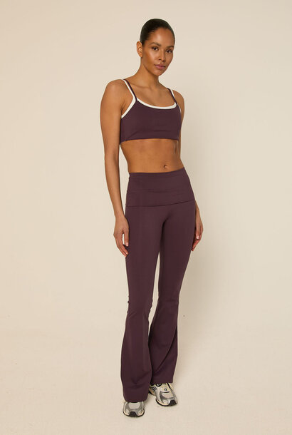 Bruna Flared Legging - Mulberry Wine
