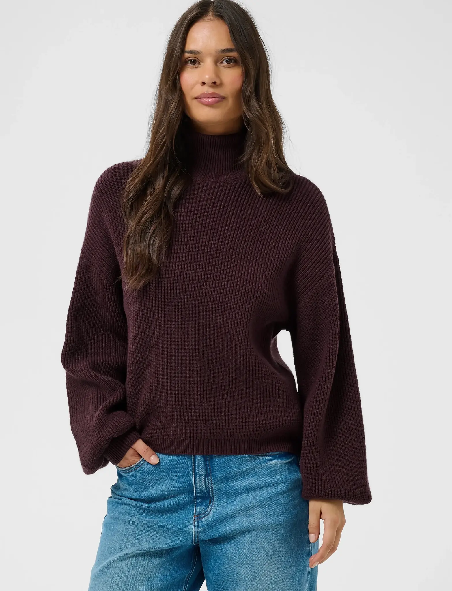 KAbarbara RollNeck Pullover - Fudge-2