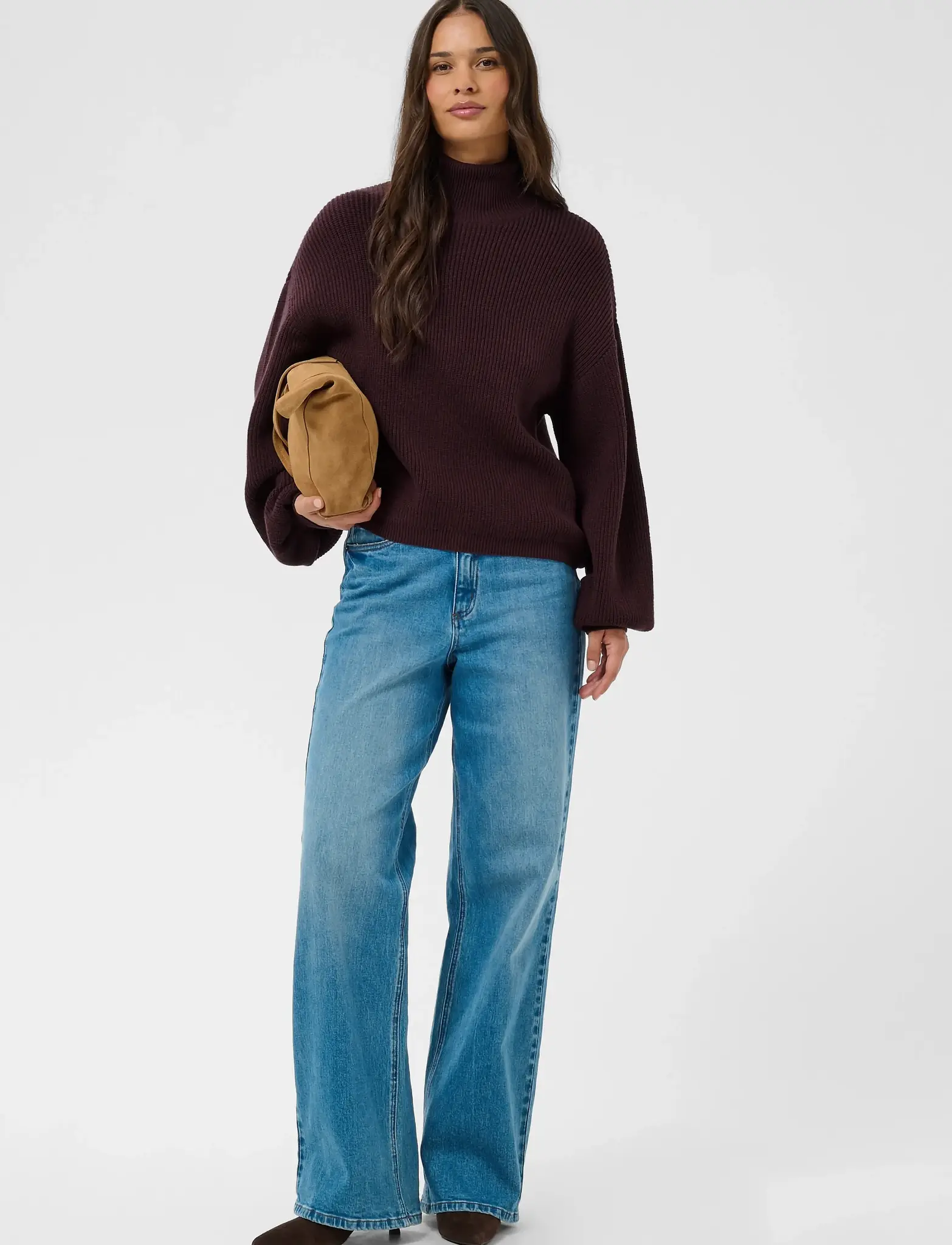 KAbarbara RollNeck Pullover - Fudge-1