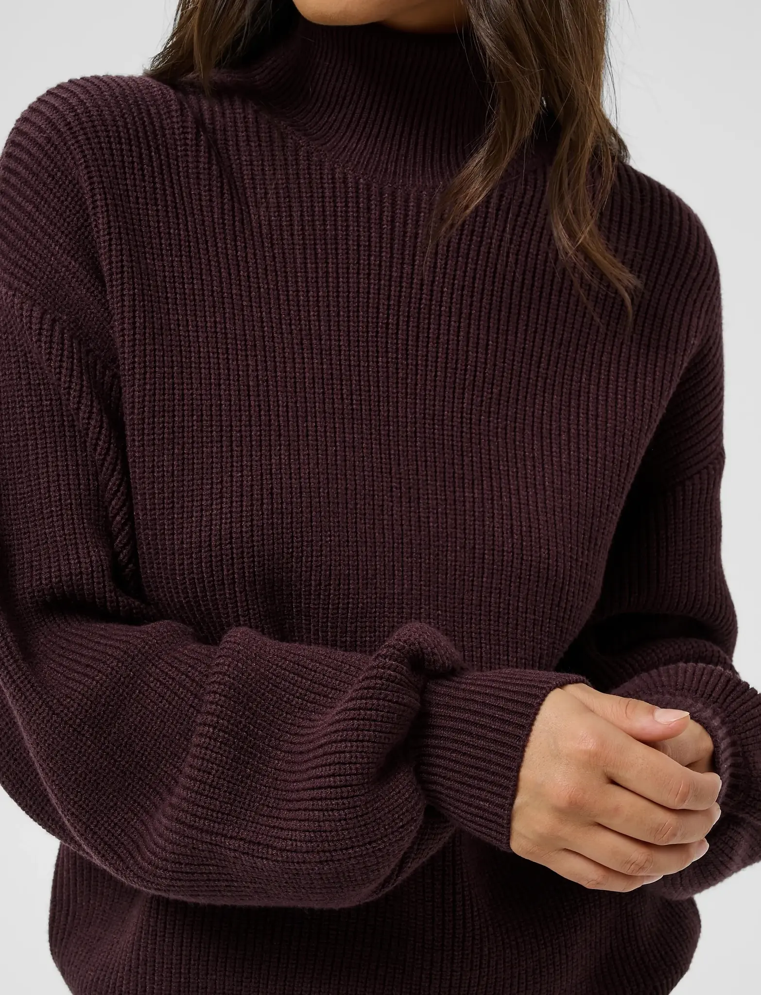 KAbarbara RollNeck Pullover - Fudge-5