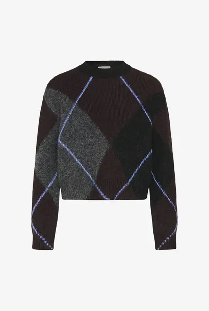 KAgrith Knit Pullover - Dark Grey Melange / Fudge