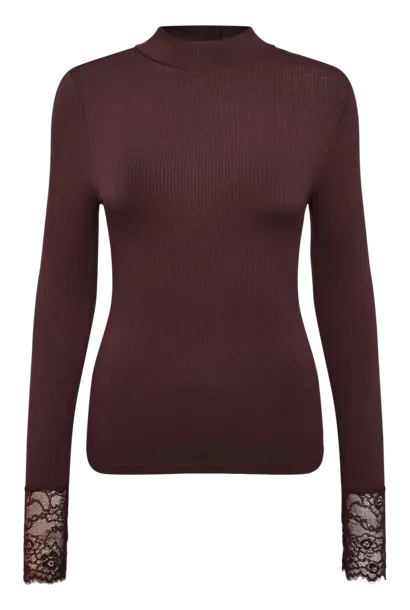 KAomi Turtleneck T-Shirt - Fudge