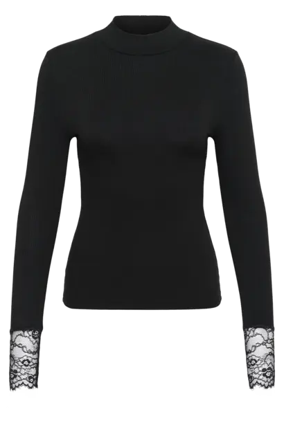 KAomi Turtleneck T-Shirt - Black Deep