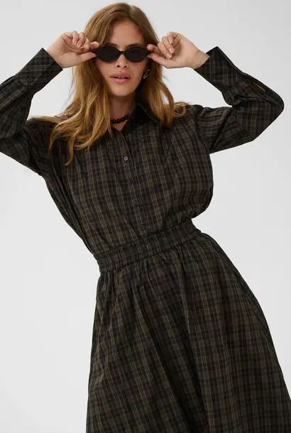 KAhelie Skirt - Black / Brown Check