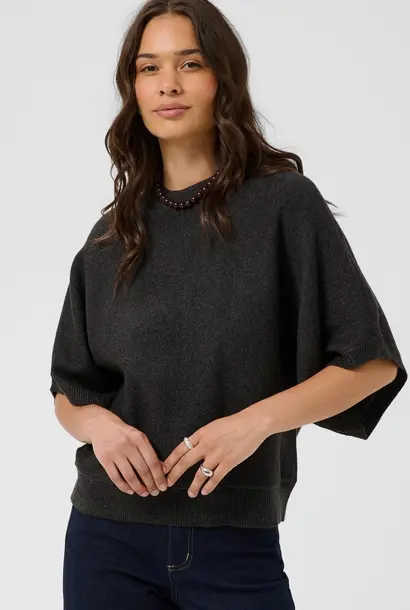 KAbarbara Wing SL Pullover - Dark Grey Melange
