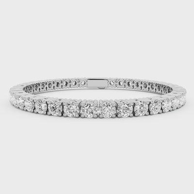 Tennis Diamond Bracelet 4MM Stones - Silver-1