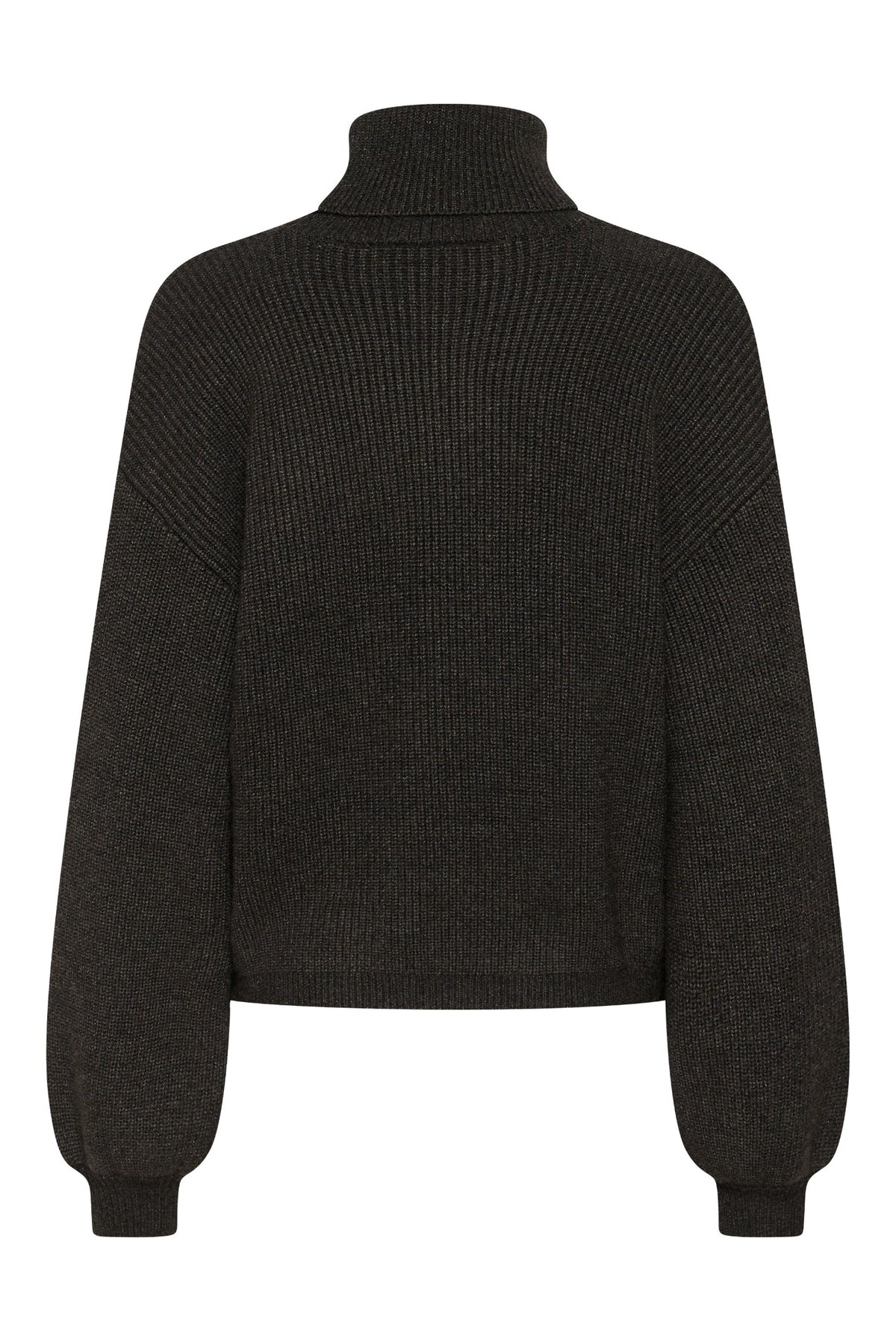 KAbarbara RollNeck Pullover - Dark Grey Melange-2