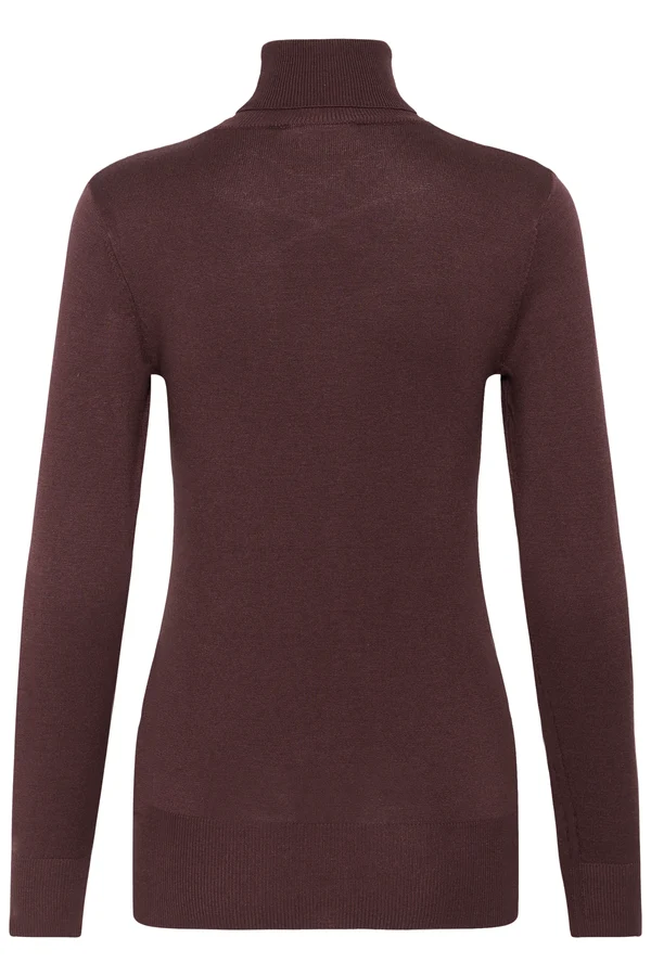 Astrid Roll Neck - Fudge-6