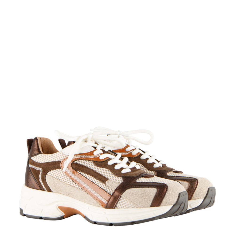 Neya Sneaker - Beige Dark Brown-1