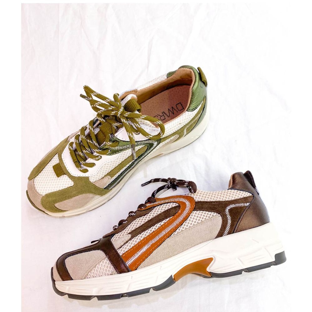 Neya Sneaker - Beige Dark Brown-2