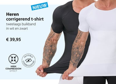 T-shirt 2-laags buikband = €10