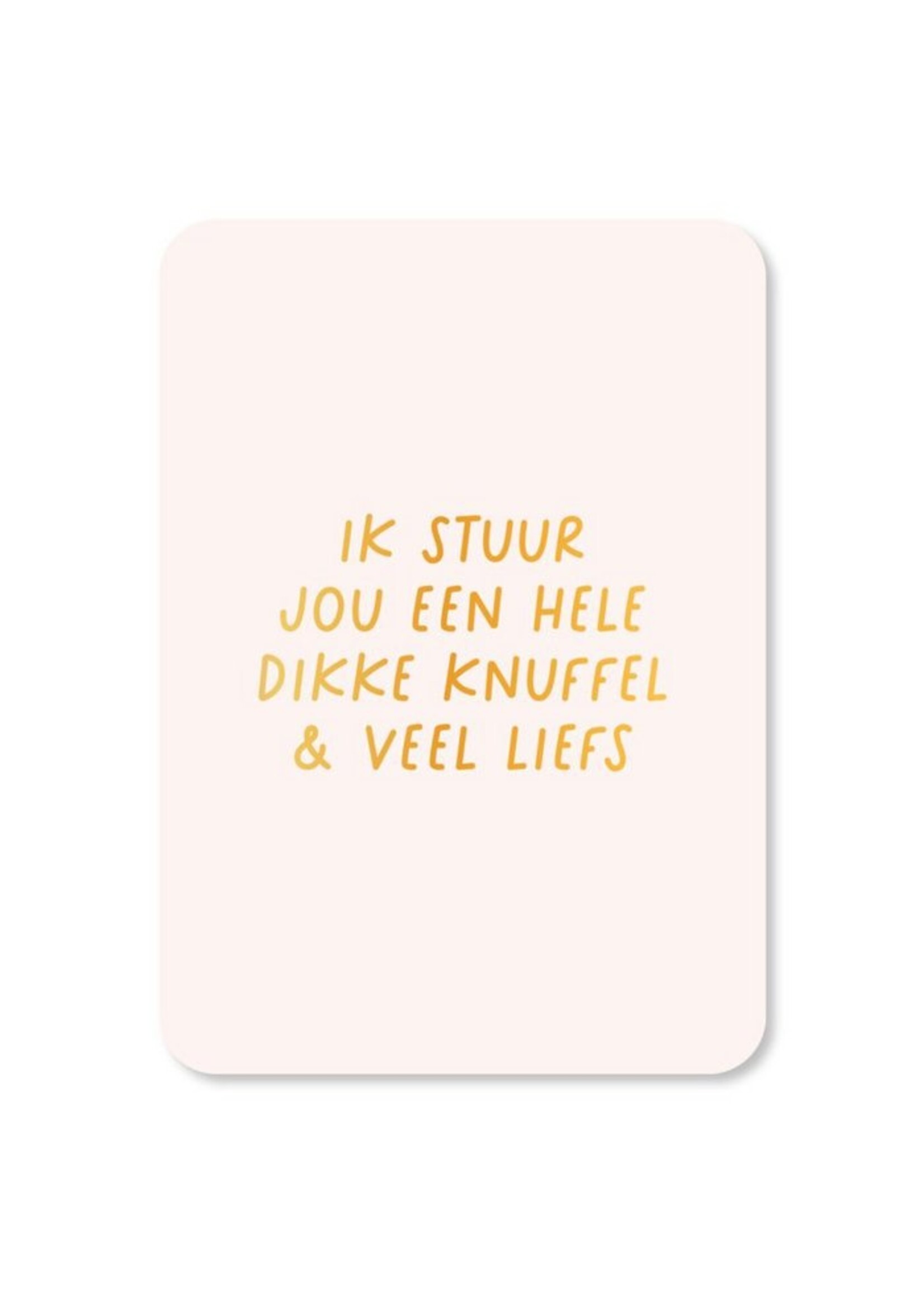 Kaartje met goudfolie | Knuffel