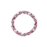 Armband | Kralen | Bruin - Roze - Wit