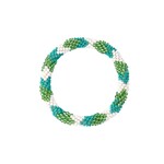 Armband | Kralen | Wit - Groen - Turquoise