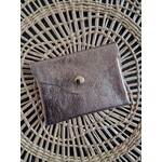 Leren portemoneetje | Bronze metallic