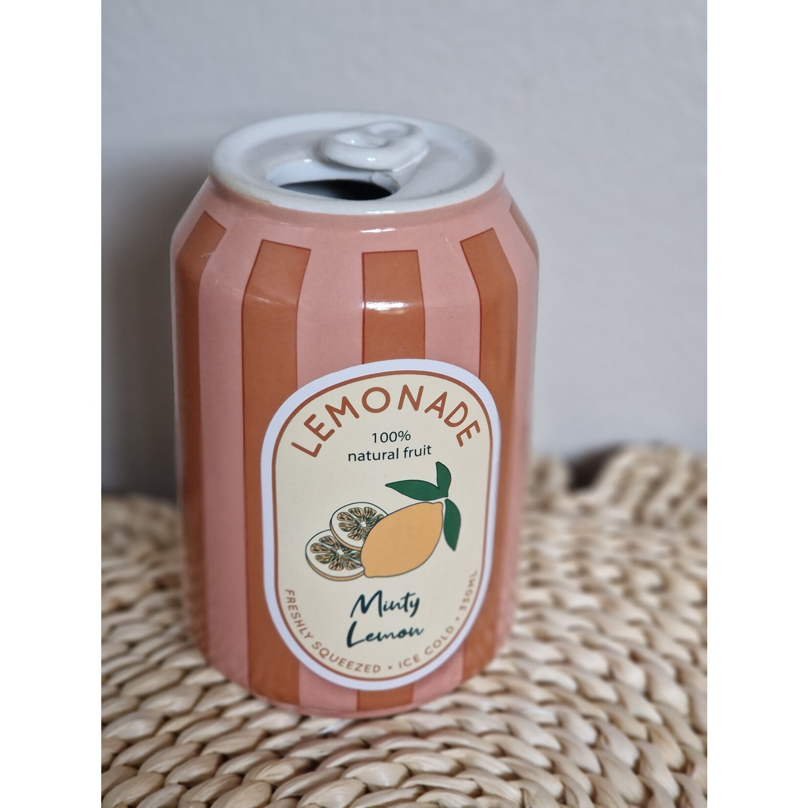 Vaasje | Blikje lemonade | Roze - Oranje