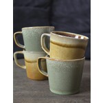 Lavandoux Koffiekopjes | Set van 4 | Groen/Oker