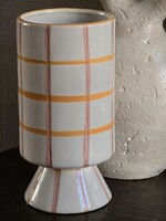 Vaas op voet | Stipes | Roze/Oranje
