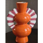Vaas | Oranje/Wit/Roze