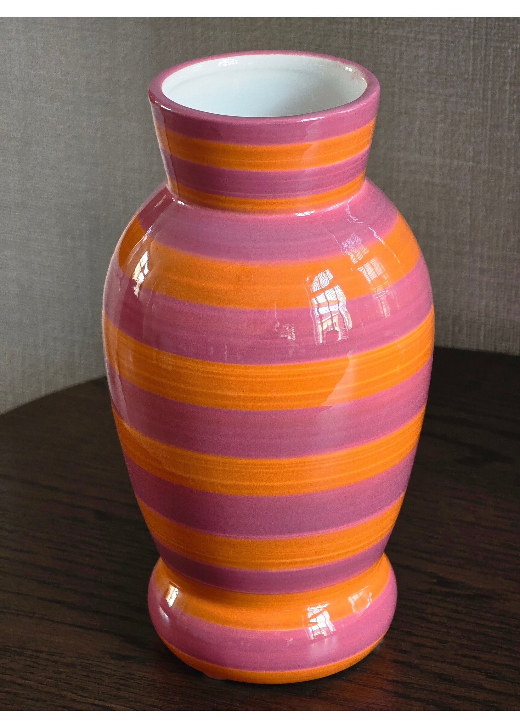 Vaas | Gestreept | Paars/oranje