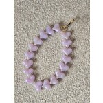 Telefoonkoord | Hartjes | Pearl lila