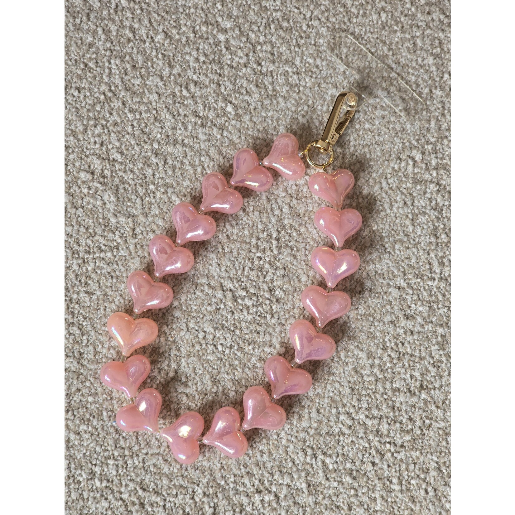Telefoonkoord | Hartjes | Pearl blush