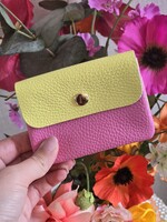 Portemonnee | Geel/roze
