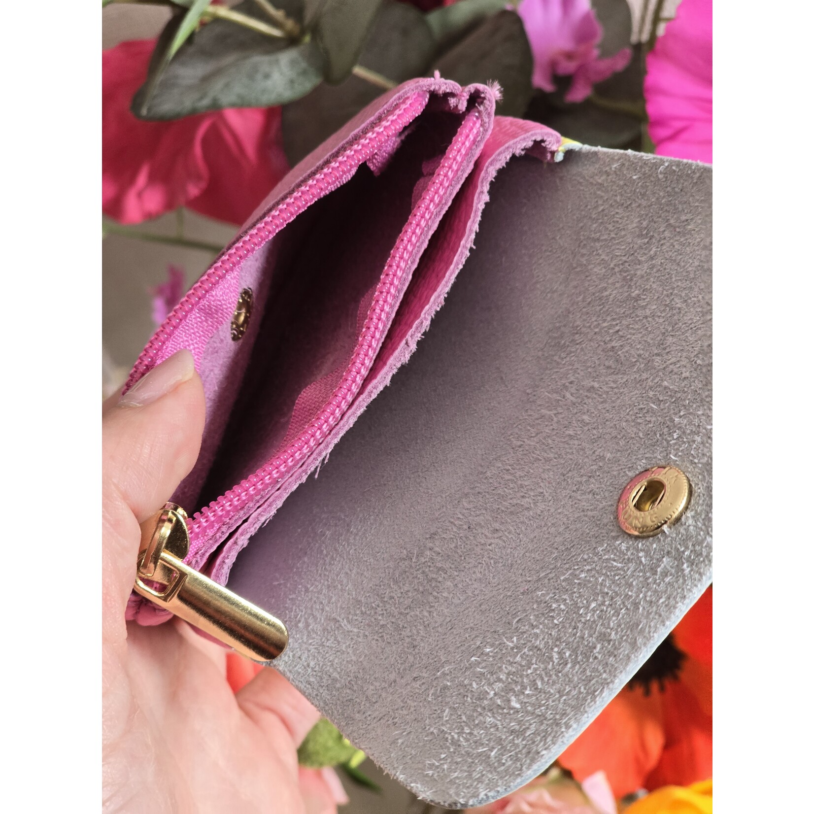 Portemonnee | Roze/rood