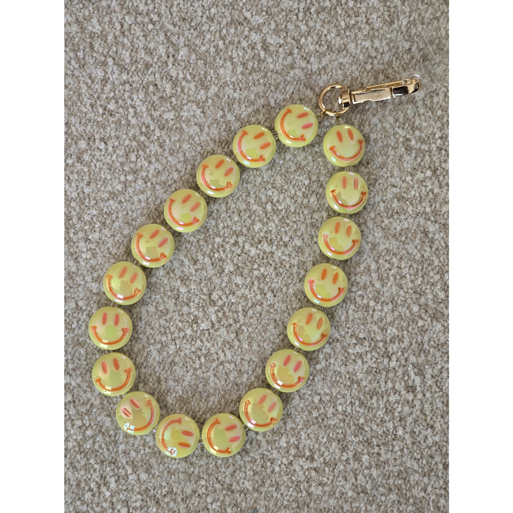 Telefoonkoord | Smileys | Geel