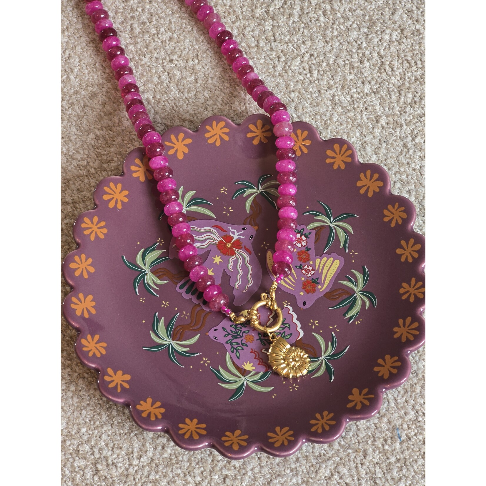 Ketting | Schelp | Roze