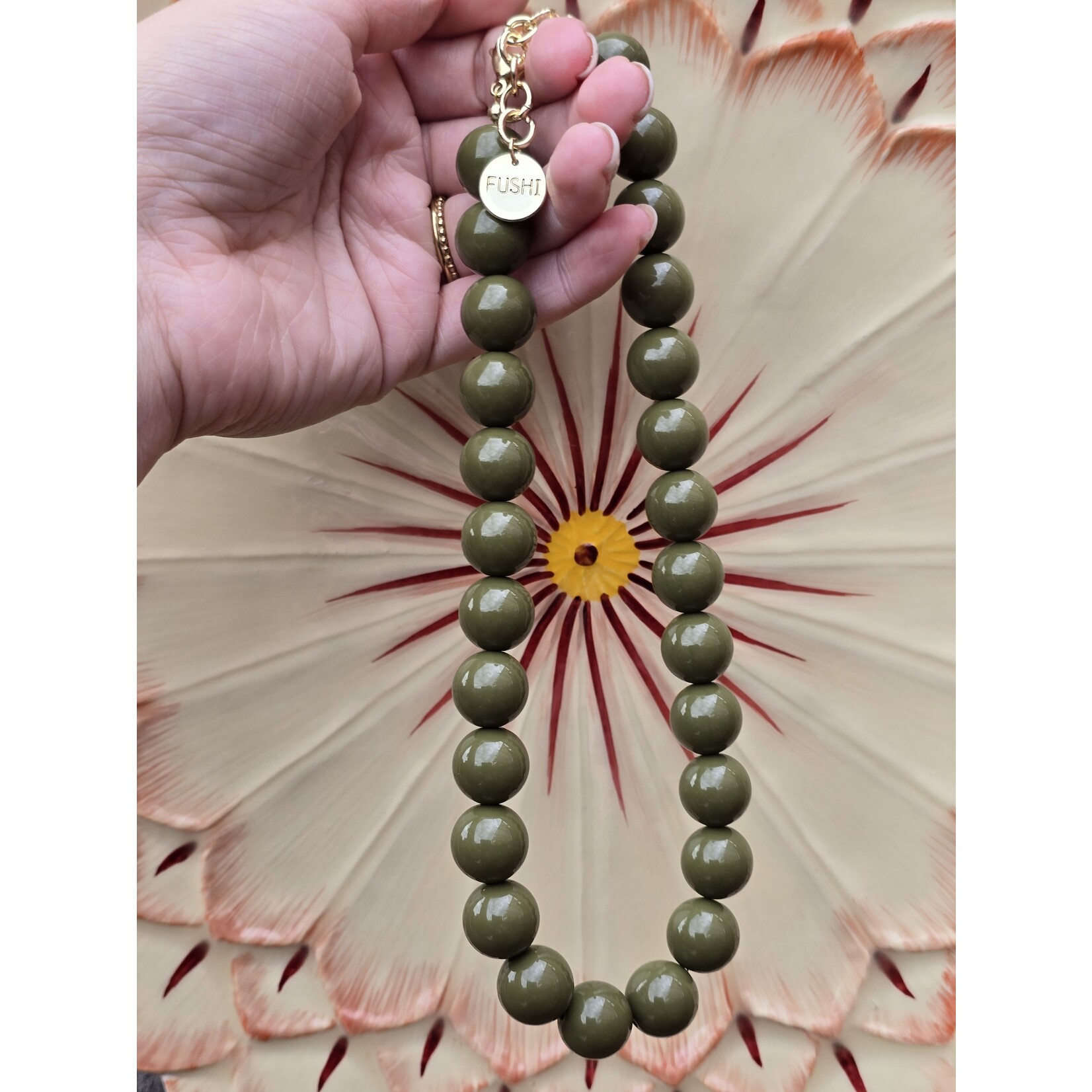 Fushi Ketting | Rond | Legergroen