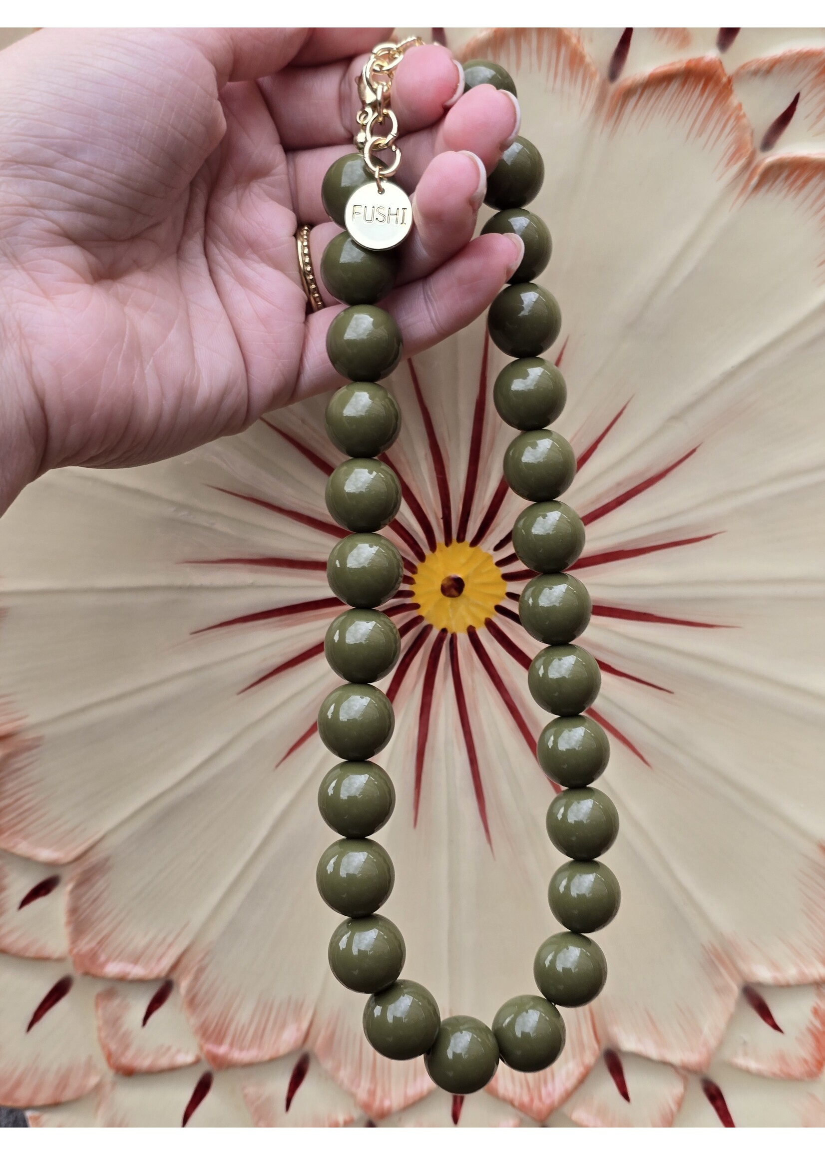 Fushi Ketting | Rond | Legergroen