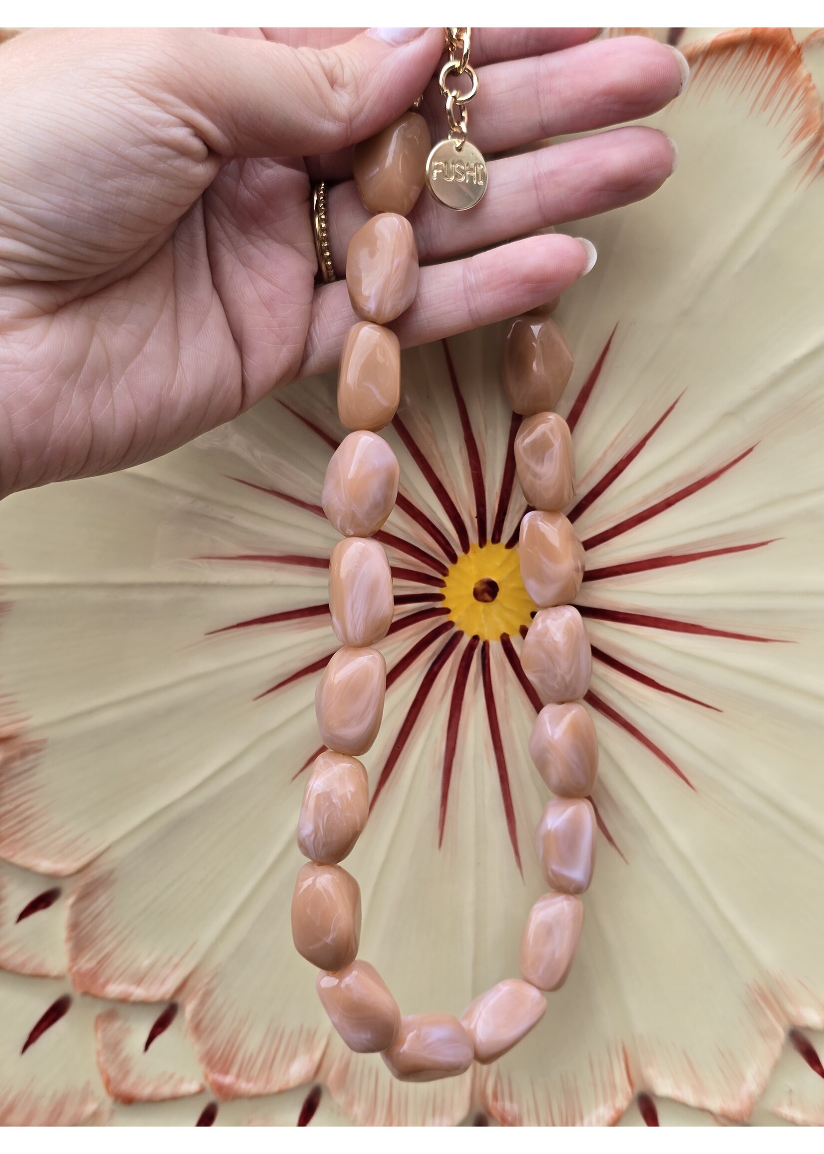 Fushi Ketting | Ovaal | Zalm