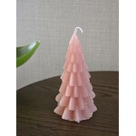 Rustik Lys Kerstboom kaars | Klein | Terra roza
