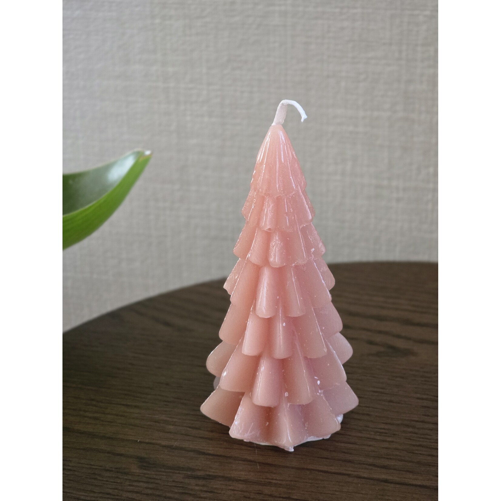 Rustik Lys Kerstboom kaars | Klein | Terra roza