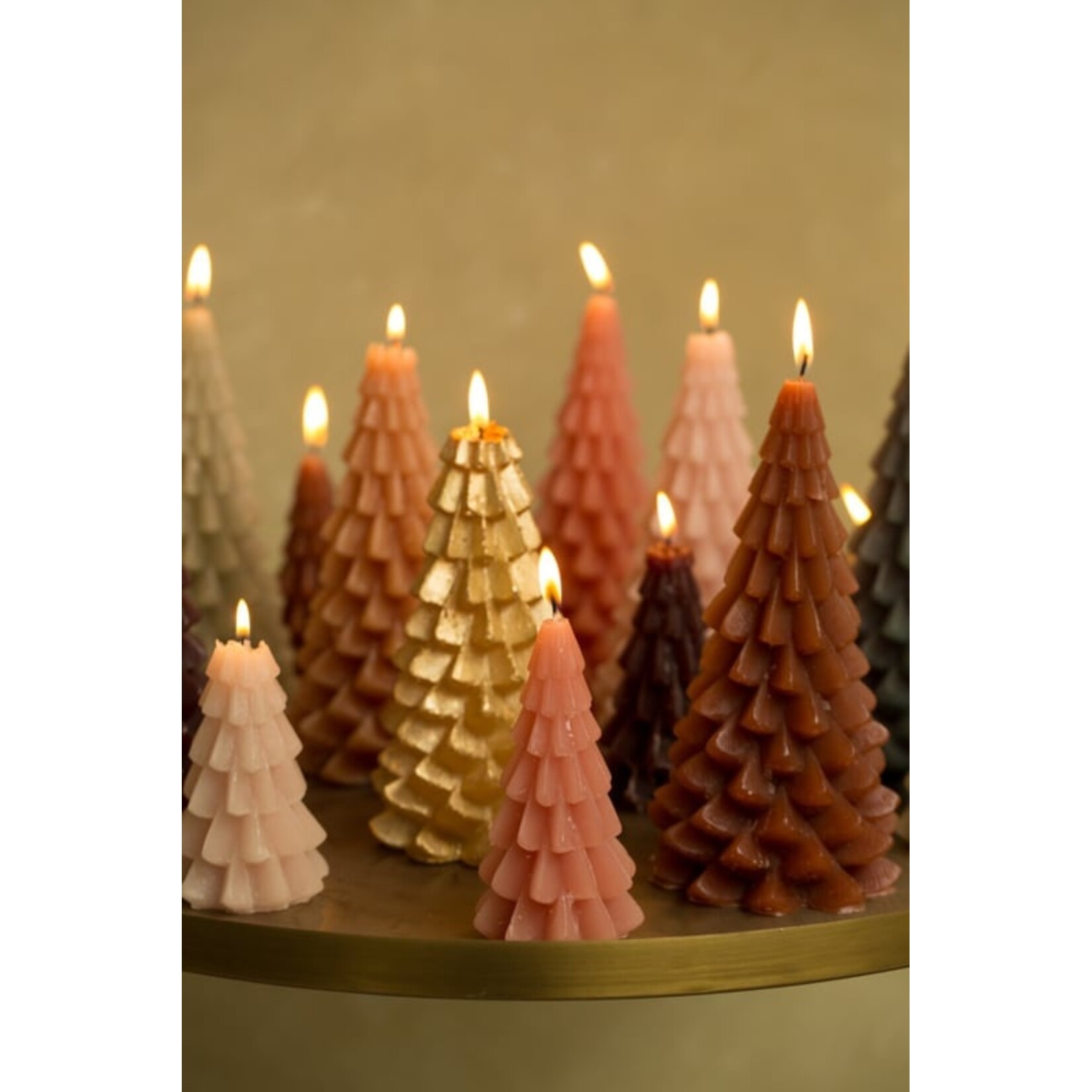 Rustik Lys Kerstboom kaars | Klein | Eucalyptus