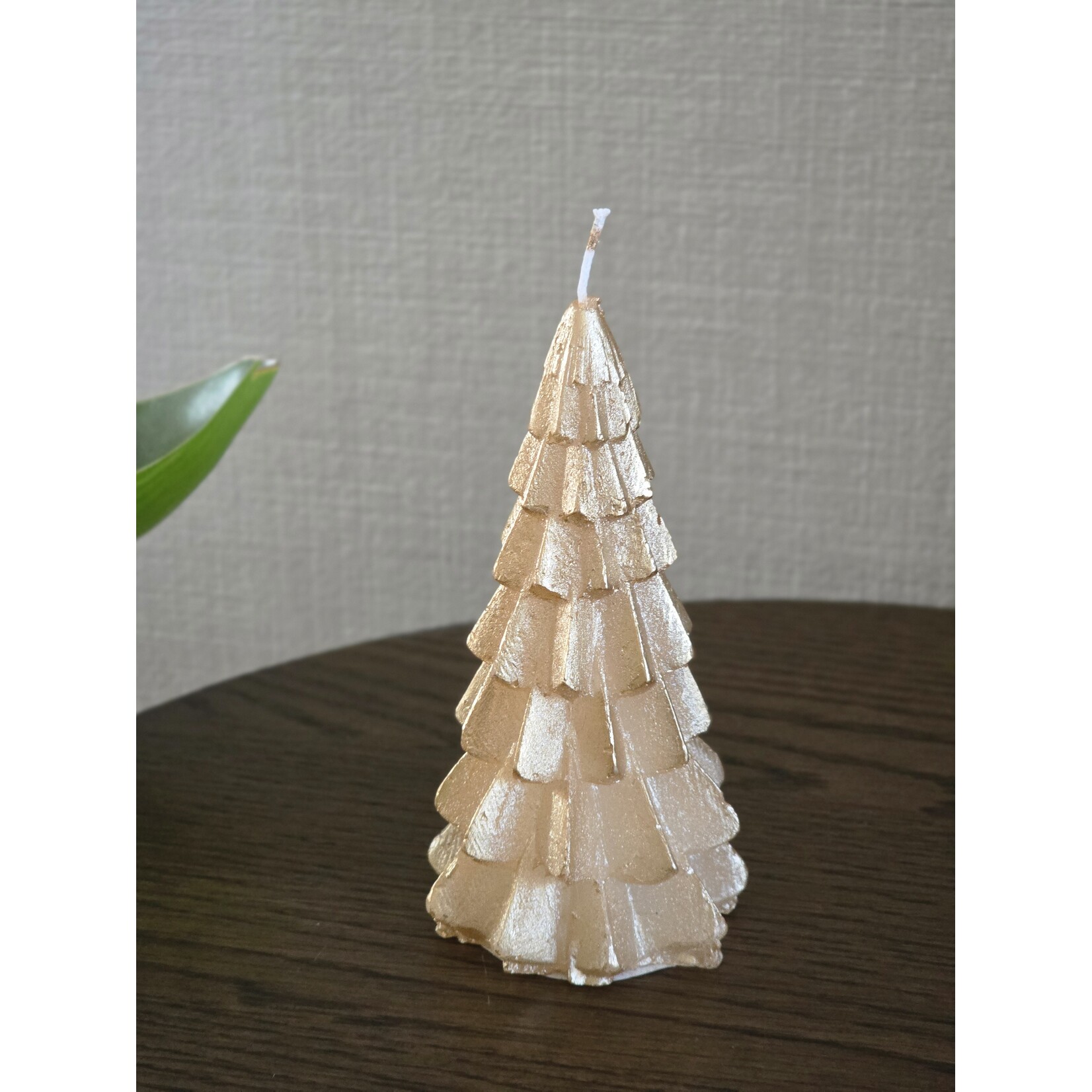 Rustik Lys Kerstboom kaars | Klein | Goud