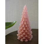 Rustik Lys Kerstboom kaars | Groot | Terra roza